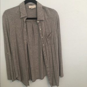 Forever21 Gray Button-Up Cardigan