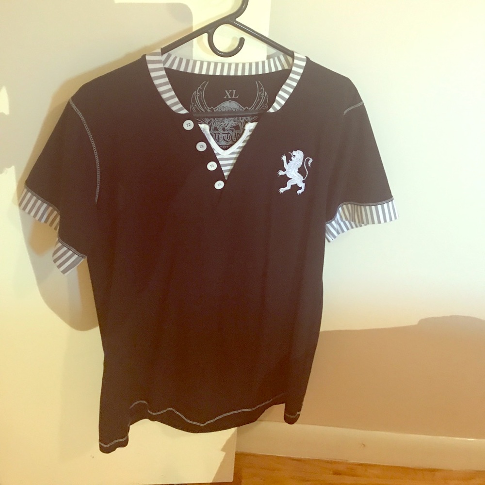 3 Mens tops black/red/white