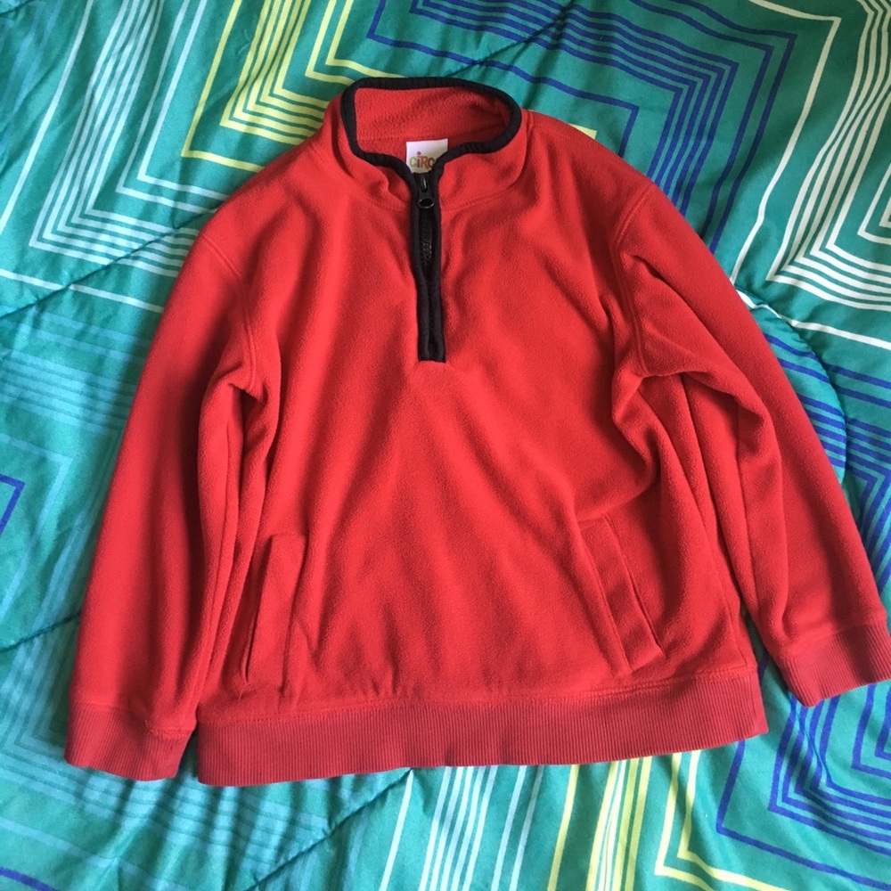 Circo Boys 5T Red Fleece Half Zip Pull Over.