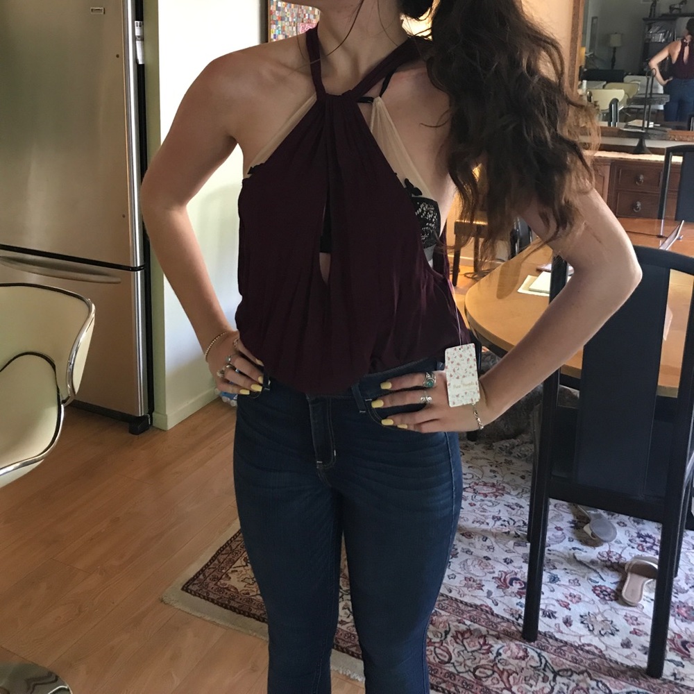 Deep Burgundy Free People Blouse