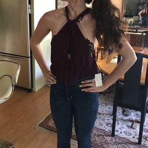 Deep Burgundy Free People Blouse
