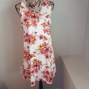 Leggings material tank dress with pockets