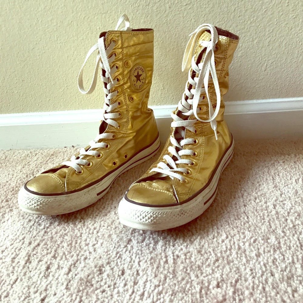 Bright Gold Hightop Chuck Taylors