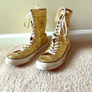 Bright Gold Hightop Chuck Taylors