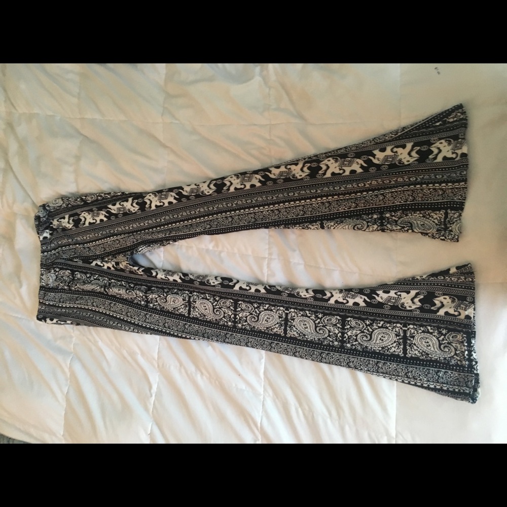 Elephant and paisley print flow-y pants