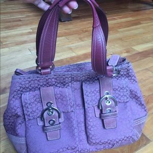 Burgundy coach purse