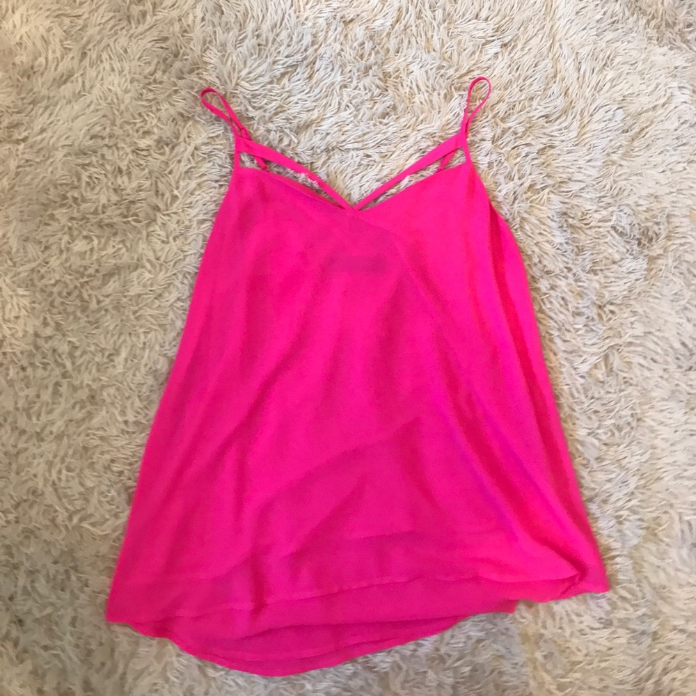Bright pink tank