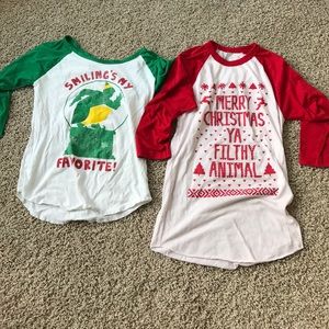 Funny Christmas baseball shirts