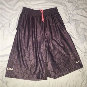 Purple Nike LeBron b-ball shorts