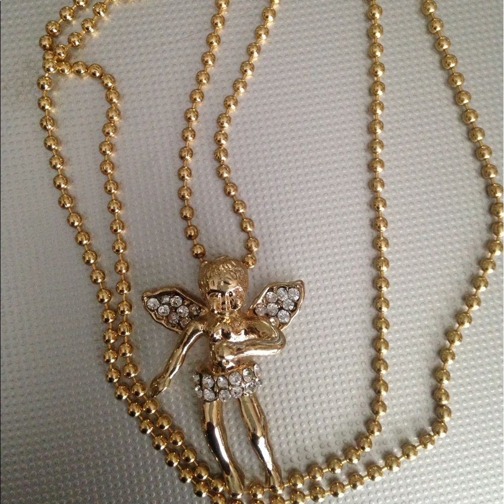 Flying Cherub necklace