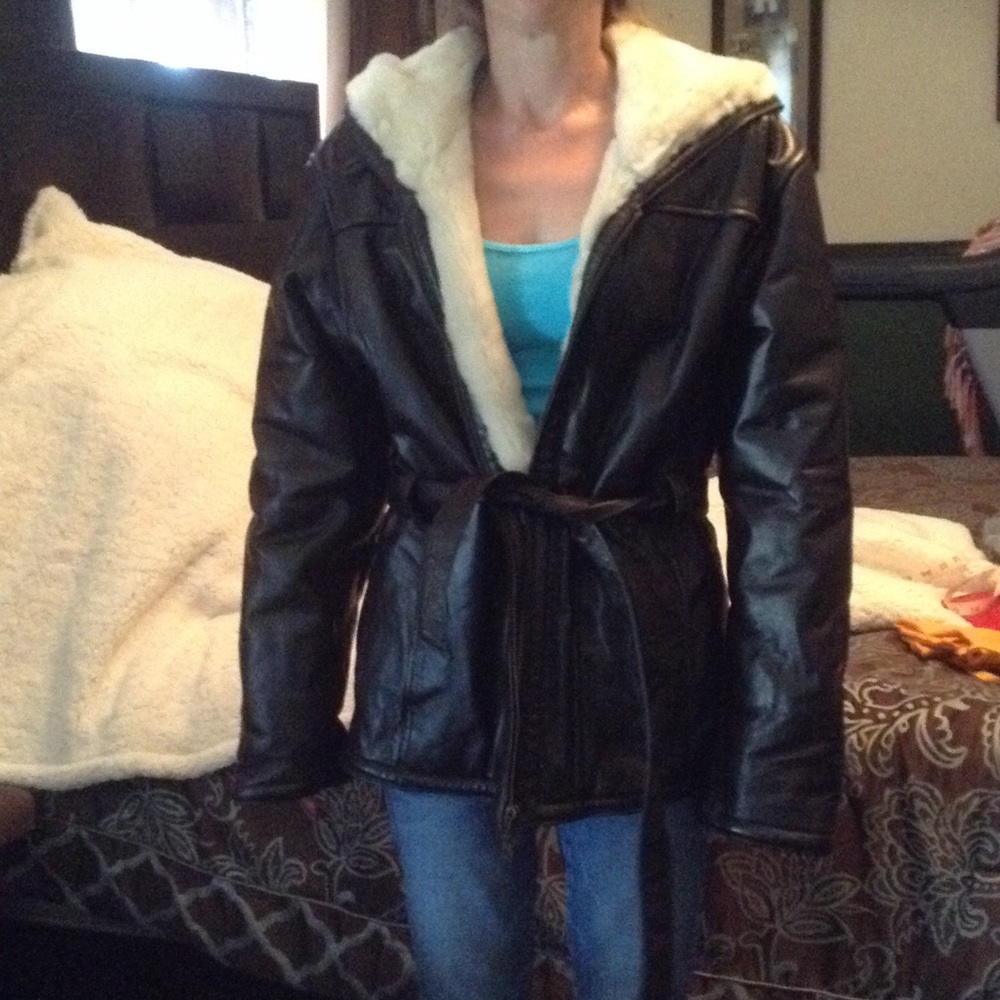 Faux leather jacket