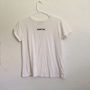 White " Basic Tee" Tee
