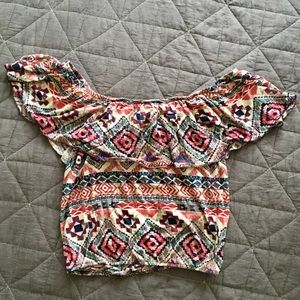 Off the shoulder crop top