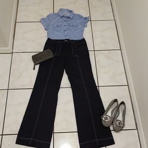 Navy Inspired Trousers