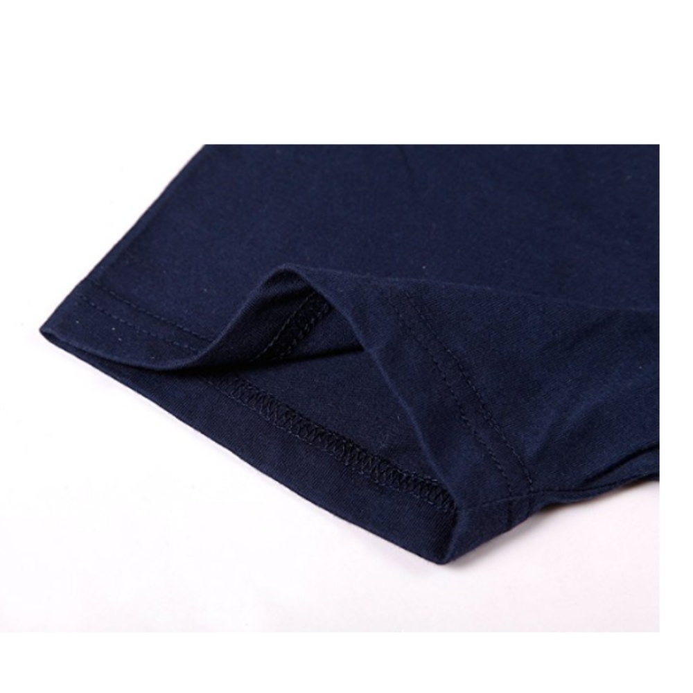 Mens Jacquard Stripe Pocket Crew Neck Tee Blue - Picture 4 of 5