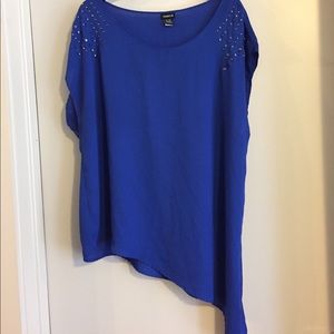 Torrid Blue Asymmetrical Shirt