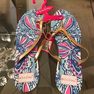 Lilly Pulitzer flip flops