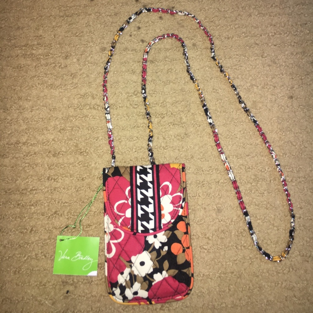 NWT Vera Bradley Cell Phone Crossbody Bittersweet