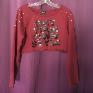 Crop top with long sleeves
