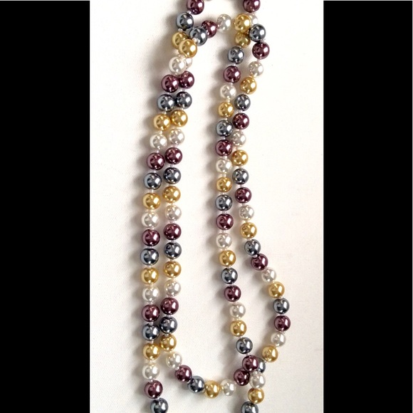 Faux Pearl Necklace Bracelet Earrings Set Spring - Picture 8 of 8