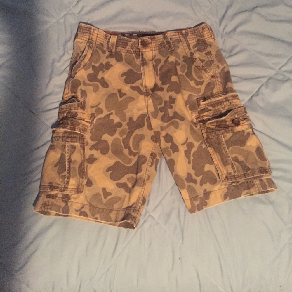Camo Hurley cargo shorts.