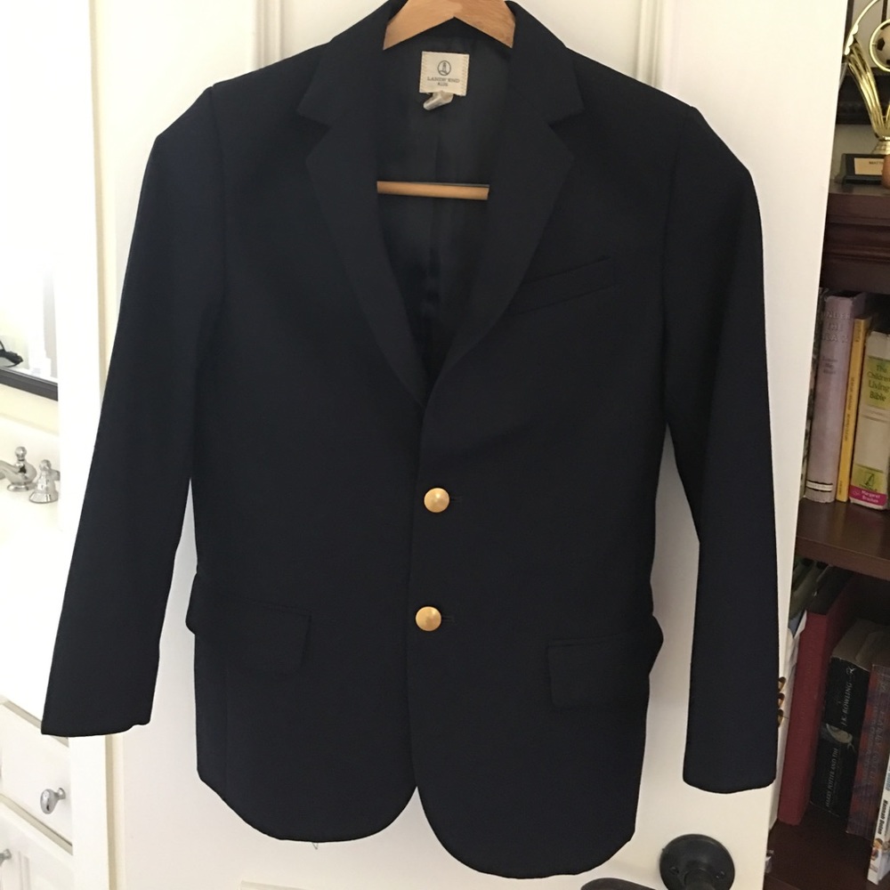 Land's End navy boys blazer