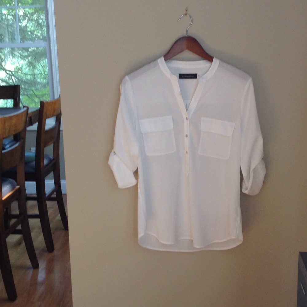 Ivanka Trump roll up sleeve blouse