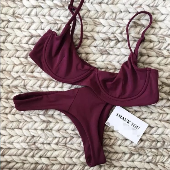Other - Kiki Cheeky Garnet Minimalist Bikini