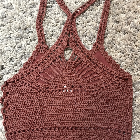 Crochet Full Tilt Crop Top - Picture 3 of 8