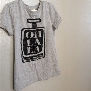 Cute girls t shirt with rolled sleeves