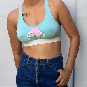wavy sports bra in pastel colors by OMmighty