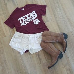 Almost Famous White Distressed Cutoff Jean Shorts