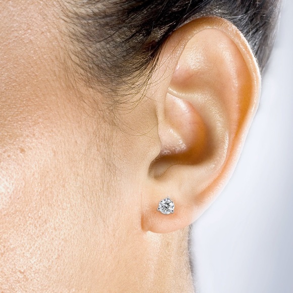 🌟2Ct  Diamond Martini 14K Gold Studs - Picture 4 of 4