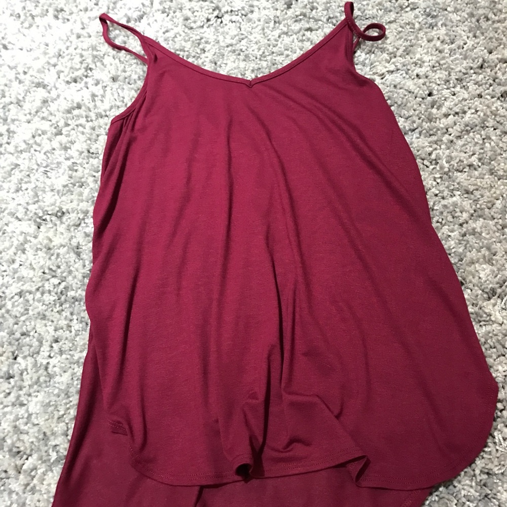 Silence + Noise Burgundy Flowy Tank Top