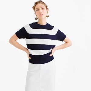 J. Crew Short Sleeve Sweater in Stripe