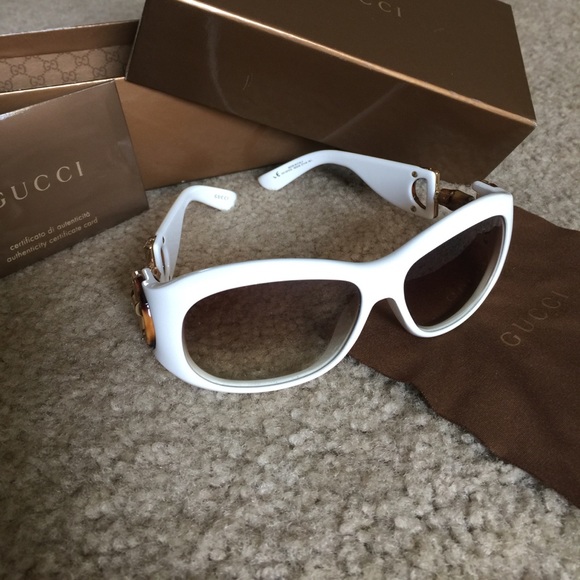 Gucci Accessories - SOLD-GUCCI:  Authentic Gucci sunglasses in white!