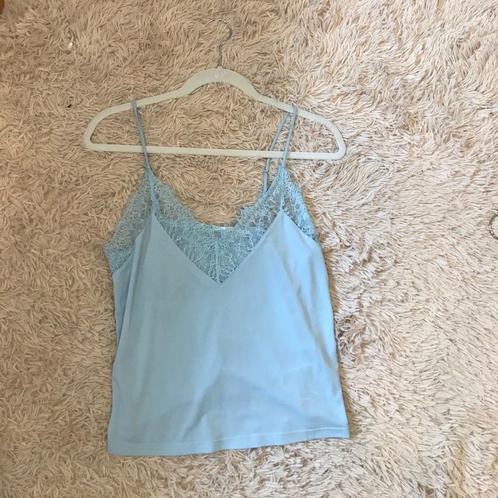 Kimchi blue - light blue lace detail tank - Picture 1 of 2