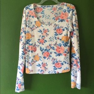 White floral top
