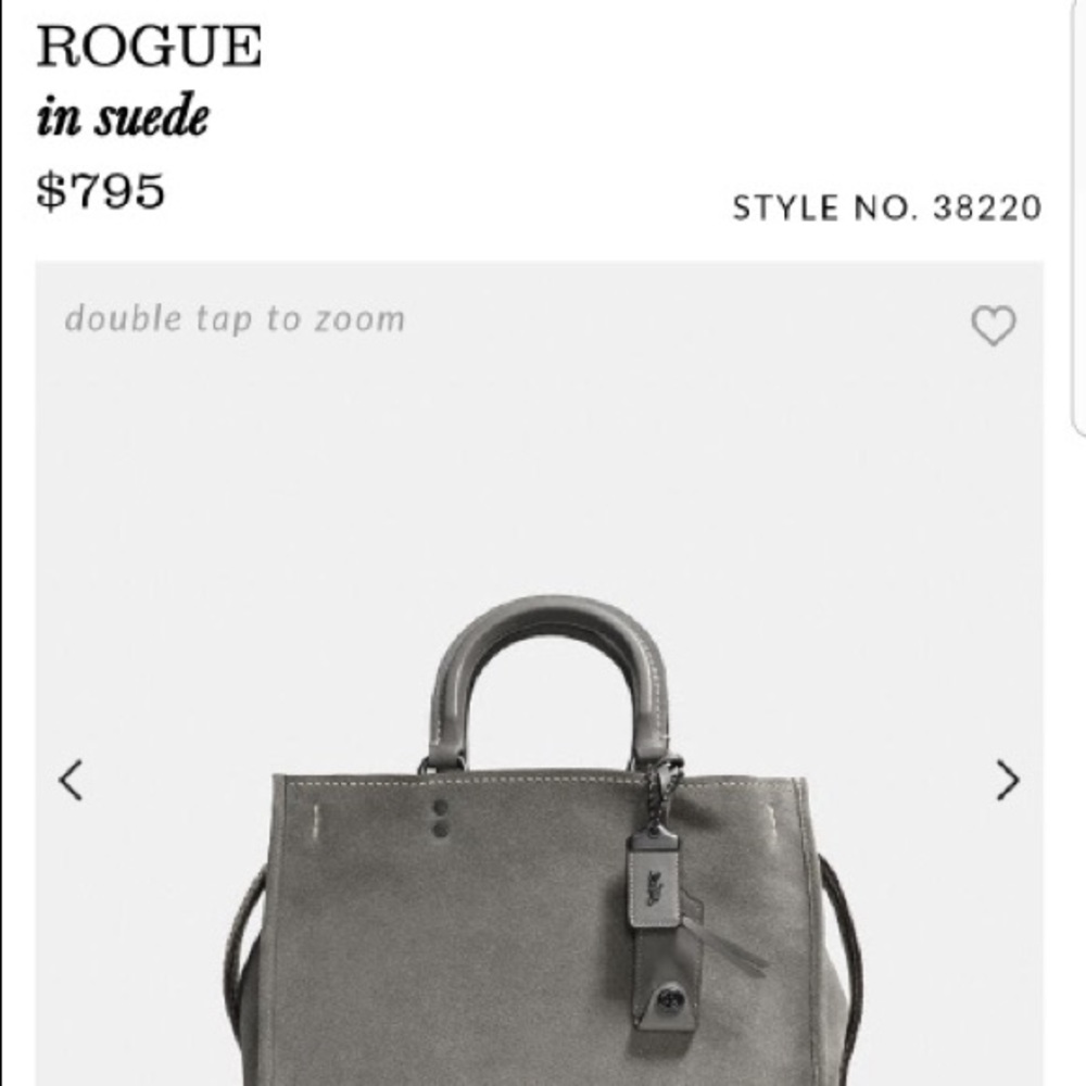 Rogue grey coach purse