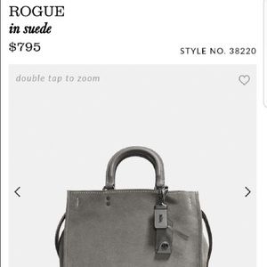 Rogue grey coach purse