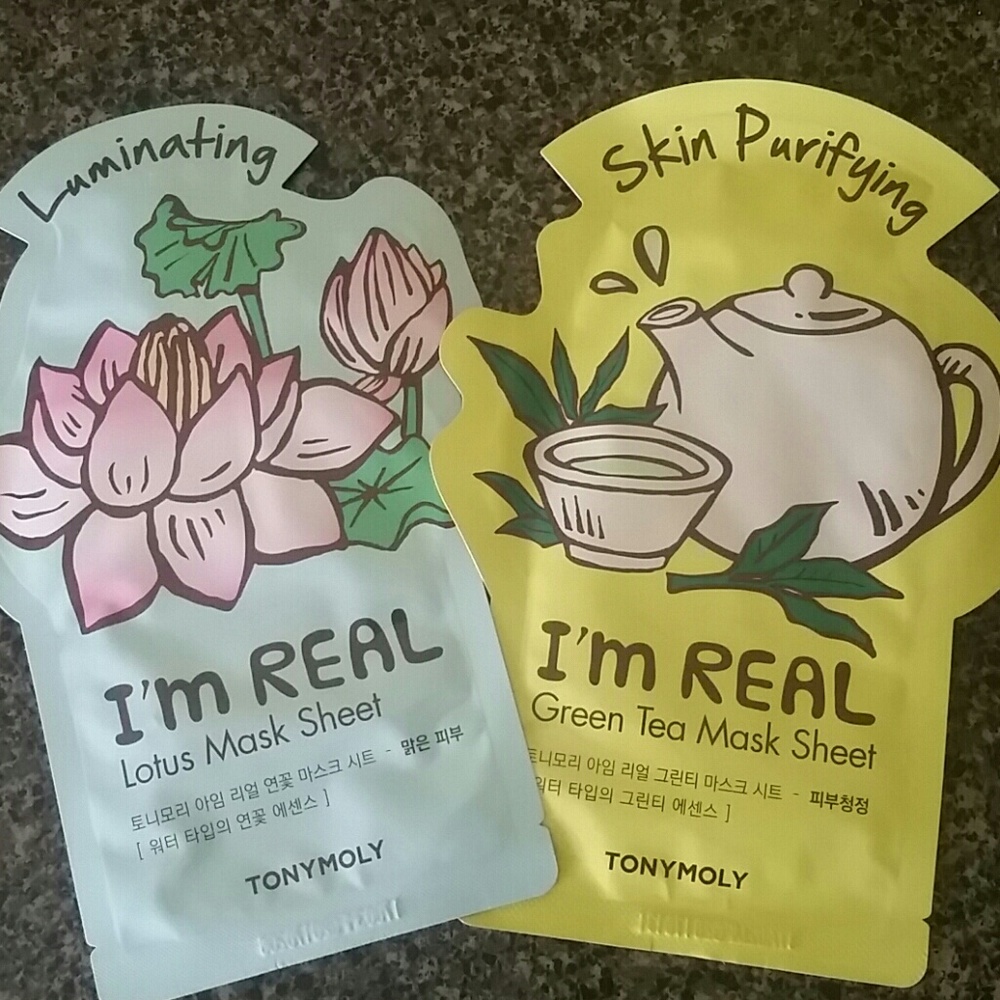 2 TONY MOLY I'm Real Face Masks