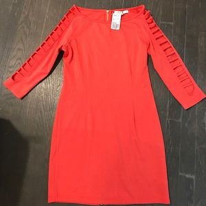 Forever 21. Coral mini with cutouts in sleeves