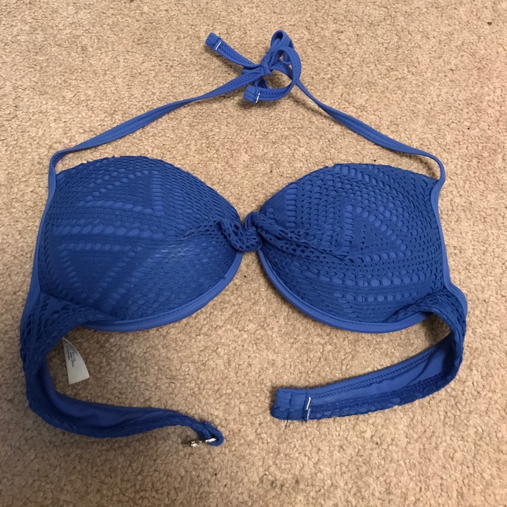 Blue bikini top