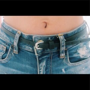 Black skinny Belt