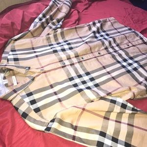 Long sleeve Burberry button up shirt