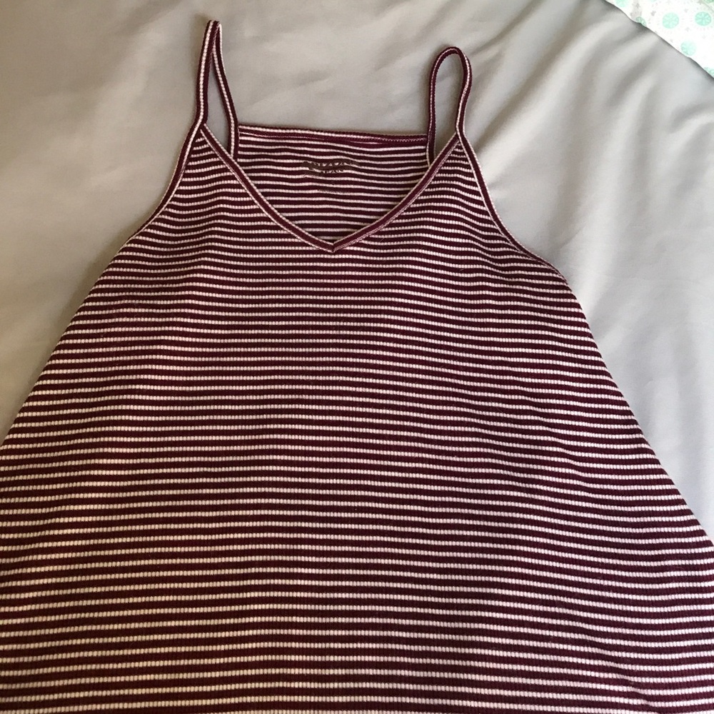 Stripped Bell-Cut Tank Top