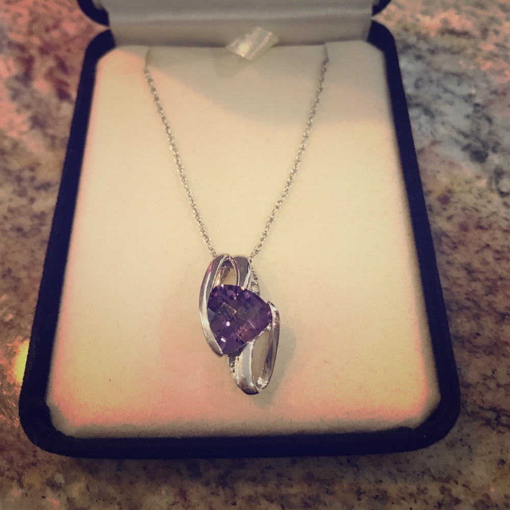 Sterling Silver Amethyst Necklace