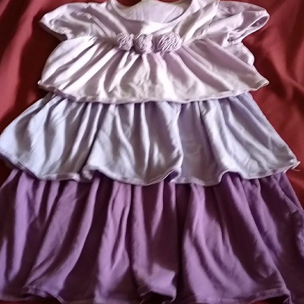Adorable Purple ruffle summer dress