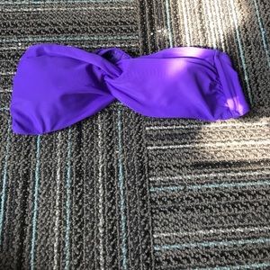 Purple bandeau swim top!