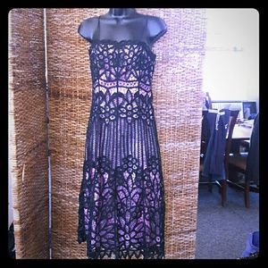 Authentic-Betsey Johnson-Black/pink eyelet dress